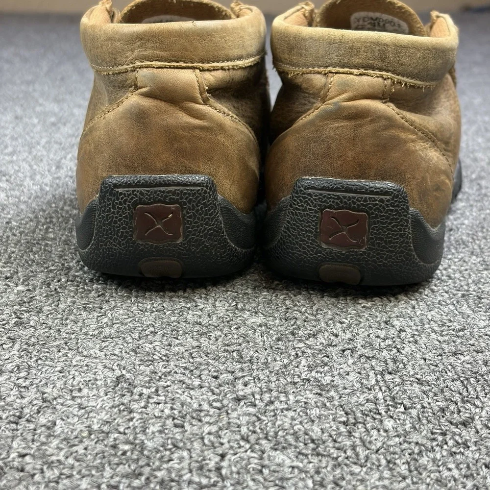 Twisted X Chukka‎ Driving Moc Bomber Brown Leather Shoes Men's Size 4M YDM0001